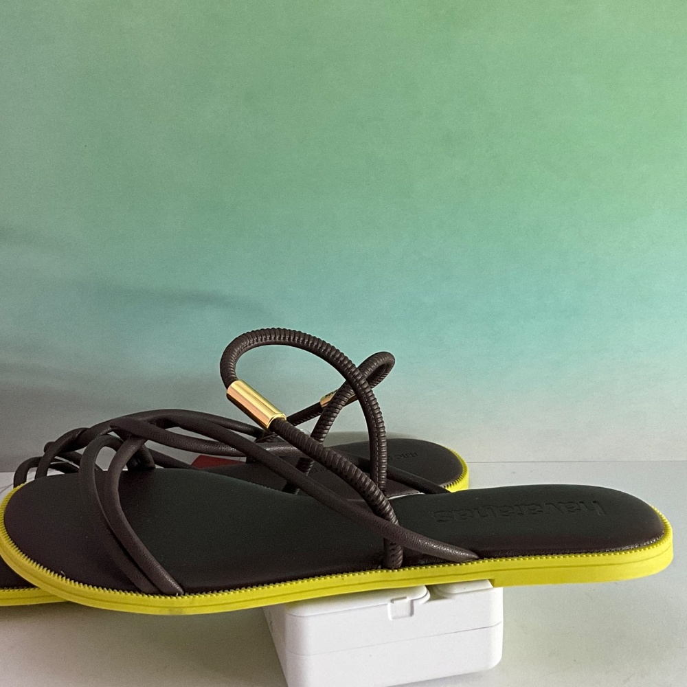 Havaianas Una Manga in Dark Brown Colorway. NWT. US Women’s 8/Men’s 6.5/EUR 39 - Picture 6 of 7
